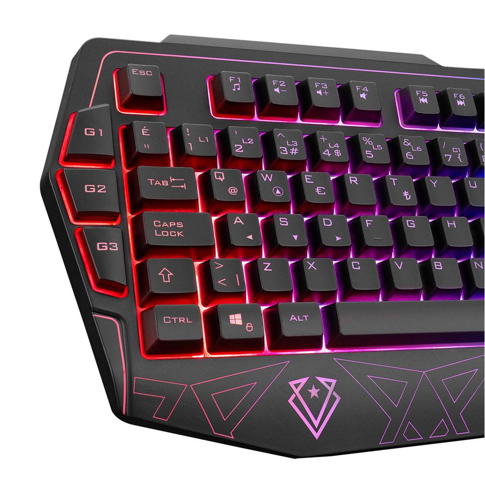 Everest KM-6168 FORMULA COMBO Usb 3 Makro Tuşlu RGB Aydınlatmalı Q Gaming Oyuncu Klavye Mouse Set - Görsel 2