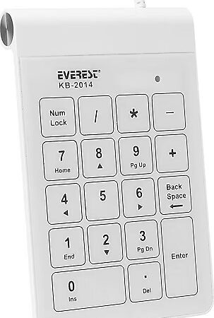 Everest KB-2014 Beyaz Usb Dokunmatik Numerik Standart Klavye